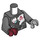 LEGO Parelmoer donkergrijs Ultron MK1 met Dark Blauw Hoofd Minifiguur Torso (973 / 76382)