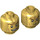 LEGO Pearl Gold Adam Warlock Minifigure Head (Recessed Solid Stud) (3626 / 102814)