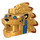 LEGO Perlgold Aztec Jaguar Kopfbedeckung