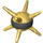 LEGO Pearl Gold Ball with Spikes and Black Band (64277 / 85582)