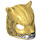 LEGO Pearl Gold Bear Mask with White Muzzle and Gold Armor (20024)