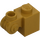 LEGO Pärlguld Kloss 1 x 1 x 2 med Scroll och Öppen knopp (20310)