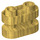 LEGO Pearl Gold Brick 1 x 2 Rounded with open Center (77808)