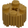 LEGO Pearl Gold Brick 2 x 2 Round with Grille (92947)