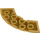 LEGO Pearl Gold Brick 5 x 5 Round Corner (3374 / 76795)