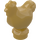 LEGO Pearl Gold Chicken (Narrow Base) (95342)
