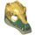 LEGO Pearl Gold Crocodile Mask with Gold Teeth and Black Diamonds (12551 / 12837)