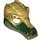 LEGO Pärlguld Krokodil Mask med Gold Tänder och Svart Diamonds (12551 / 12837)