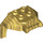 LEGO Parelmoer goud Design Steen 4 x 3 x 3 met 3.2 Shaft (27167)