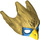 LEGO Parelmoer Goud Eagle Masker met Blauw Eye Circles (12549 / 12853)