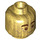 LEGO Pearl Gold Gold Rubeus Hagrid Minifigure Head (Recessed Solid Stud) (3626 / 80240)