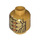 LEGO Pearl Gold Golden Imperium Head (Recessed Solid Stud) (3274)