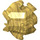 LEGO Perlgold Hand Armor mit Kugelgelenkpfanne (92233)