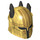 LEGO Parelmoer goud Helm met Zwart Hoorns (The Armorer) (79516)