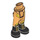 LEGO Pearl Gold Hip with Pants with Black laced boots (35573)