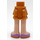 LEGO Pearl Gold Hip with Short Double Layered Skirt with Purple Shoes with Gold Soles (92818)