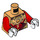 LEGO Perlgold Laval Minifig Torso mit rot Arme und Weiß Hände (973 / 76382)