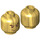 LEGO Pearl Gold Lloyd - Golden Ninja Head (Recessed Solid Stud) (3626 / 12745)