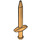 LEGO Perlgold Lange Schwert mit dickem Crossguard (18031)