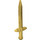 LEGO Perlgold Lange Schwert mit dickem Crossguard (18031)