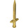 LEGO Pearl Gold Long Sword with Thick Crossguard (18031)