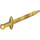 LEGO Pearl Gold Long Sword with Thin Crossguard (98370)