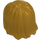 LEGO Pearl Gold Mid-Length Tousled Hair with Center Parting (88283)