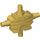 LEGO Perlgold Minifig Mechanisch Torso mit 4 Seite Attachment Cylinders (54275)