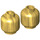 LEGO Pearl Gold Minifigure Head (Safety Stud) (3626 / 88475)