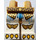 LEGO Pearl Gold Minifigure Hips and Legs with Gold Scaled Armor (3815 / 13115)