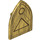 LEGO Parelmoer Goud Minifigure Schild met Egyptian-style Cirkel en Triangles (18836 / 19008)
