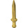 LEGO Pearl Gold Minifigure Short Sword with Thick Crossguard (18034)