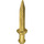 LEGO Or perlé Minifigure Court Épée avec une garde épaisse (18034)