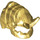 LEGO Pearl Gold Ninja Helmet with Dragon Horns and Jaw (3217)