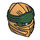 LEGO Pearl Gold Ninjago Mask with Dark Green Wrap (40925)