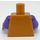 LEGO Dorado perla Plano Torso con Dark Morado Brazos y Manos (973 / 76382)