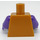 LEGO Pearl Gold Plain Torso with Dark Purple Arms and Hands (973 / 76382)
