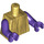 LEGO Pearl Gold Plain Torso with Dark Purple Arms and Hands (973 / 76382)