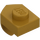 LEGO Perlgold Platte 1 x 1 mit Downwards Zahn (15070)