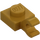 LEGO Parelmoer goud Plaat 1 x 1 met Horizontale Klem (Dikke open &#039;O&#039;-clip) (52738 / 61252)