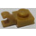 LEGO Parelmoer goud Plaat 1 x 1 met Horizontale Klem (Dikke open &#039;O&#039;-clip) (52738 / 61252)