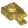 LEGO Parelmoer goud Plaat 1 x 1 met Horizontale Klem (Dikke open &#039;O&#039;-clip) (52738 / 61252)