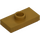 LEGO Pearl Gold Plate 1 x 2 with 1 Stud (with Groove and Bottom Stud Holder) (15573 / 78823)