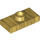 LEGO Pearl Gold Plate 1 x 2 with 1 Stud (with Groove and Bottom Stud Holder) (15573 / 78823)