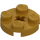 LEGO Parelmoer goud Plaat 2 x 2 Rond met As gat (met &#039;+&#039;-vormig asgat) (4032)