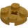 LEGO Parelmoer goud Plaat 2 x 2 Rond met As gat (met &#039;+&#039;-vormig asgat) (4032)