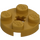 LEGO Parelmoer goud Plaat 2 x 2 Rond met As gat (met &#039;+&#039;-vormig asgat) (4032)