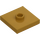 LEGO Pearl Gold Plate 2 x 2 with Groove and 1 Center Stud (23893 / 87580)