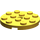 LEGO Pearl Gold Plate 4 x 4 Round with Hole and Snapstud (60474)