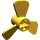 LEGO Perlgold Propeller mit 3 Klingen (6041)